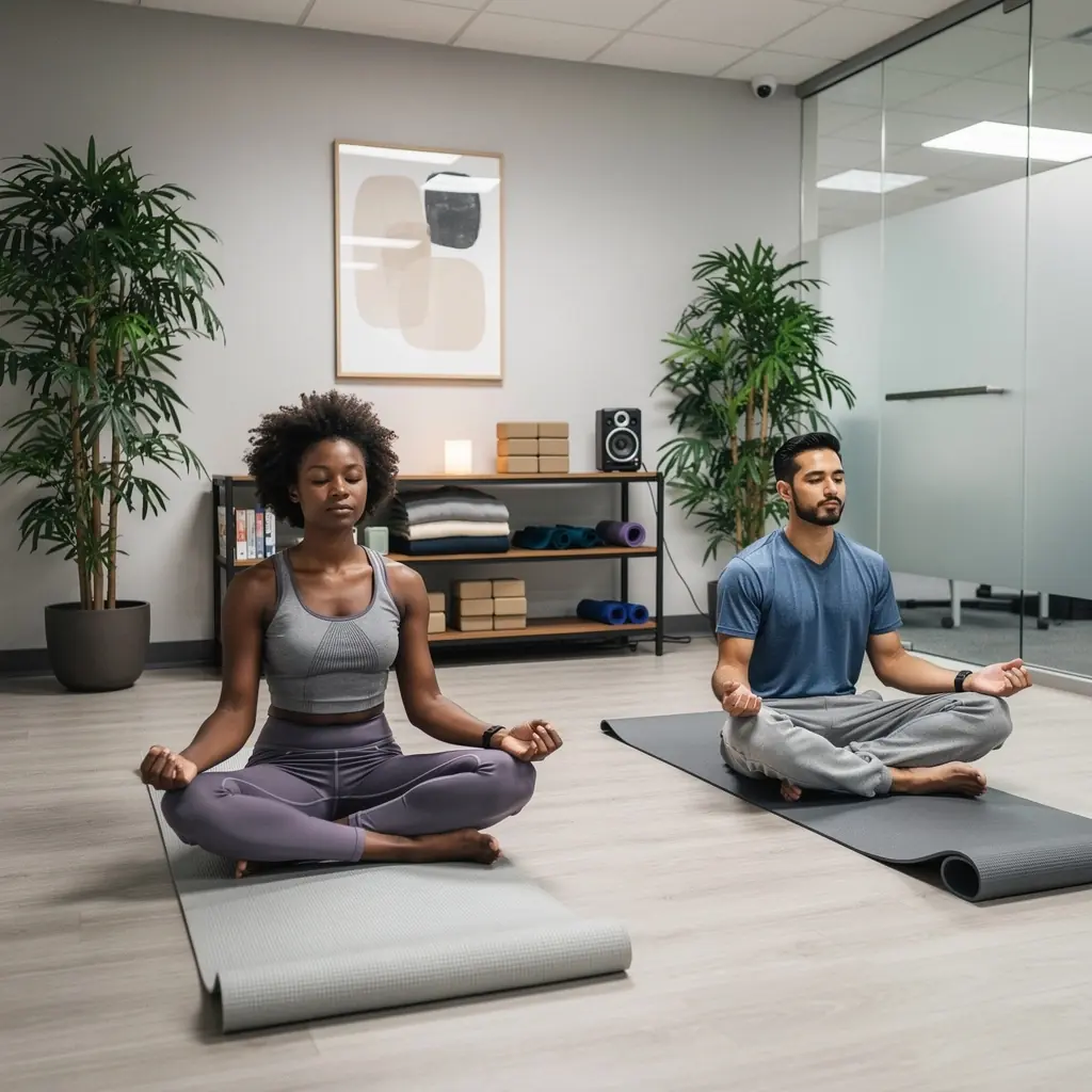 Светлое офисное пространство с четкой планировкой и доступным движением.