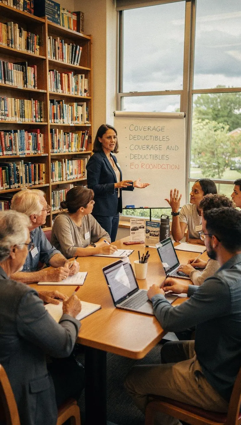 Obrazek ilustrujący konsekwencje braku ubezpieczenia samochodowego w USA.